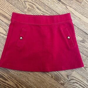 Janie and Jack Bright Red Skirt with Button Accents